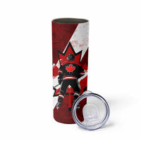 Canada Hockey Warrior Skinny Tumbler Bold Maple Leaf Sports Art