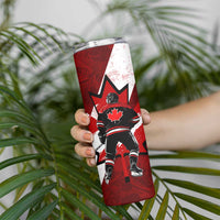 Canada Hockey Warrior Skinny Tumbler Bold Maple Leaf Sports Art