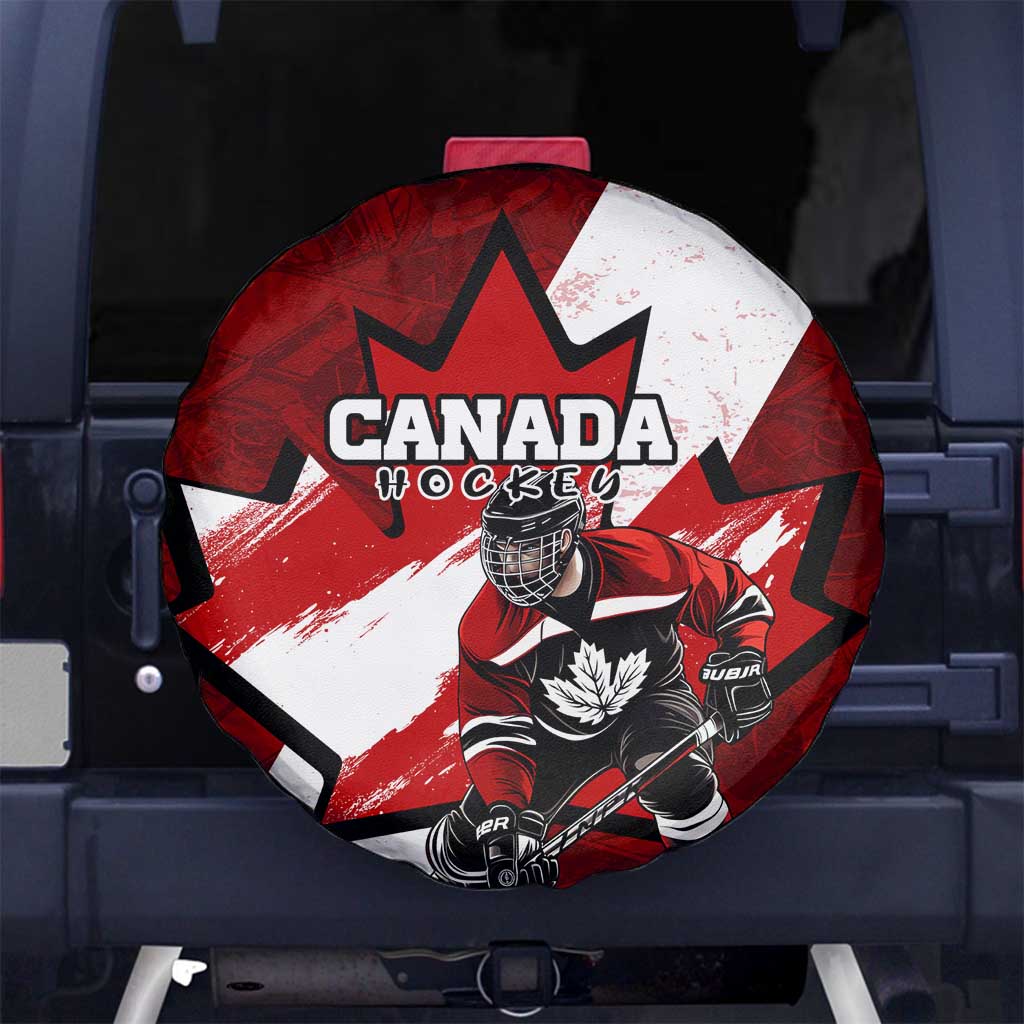 Canada Hockey Warrior Spare Tire Cover Bold Maple Leaf Sports Art