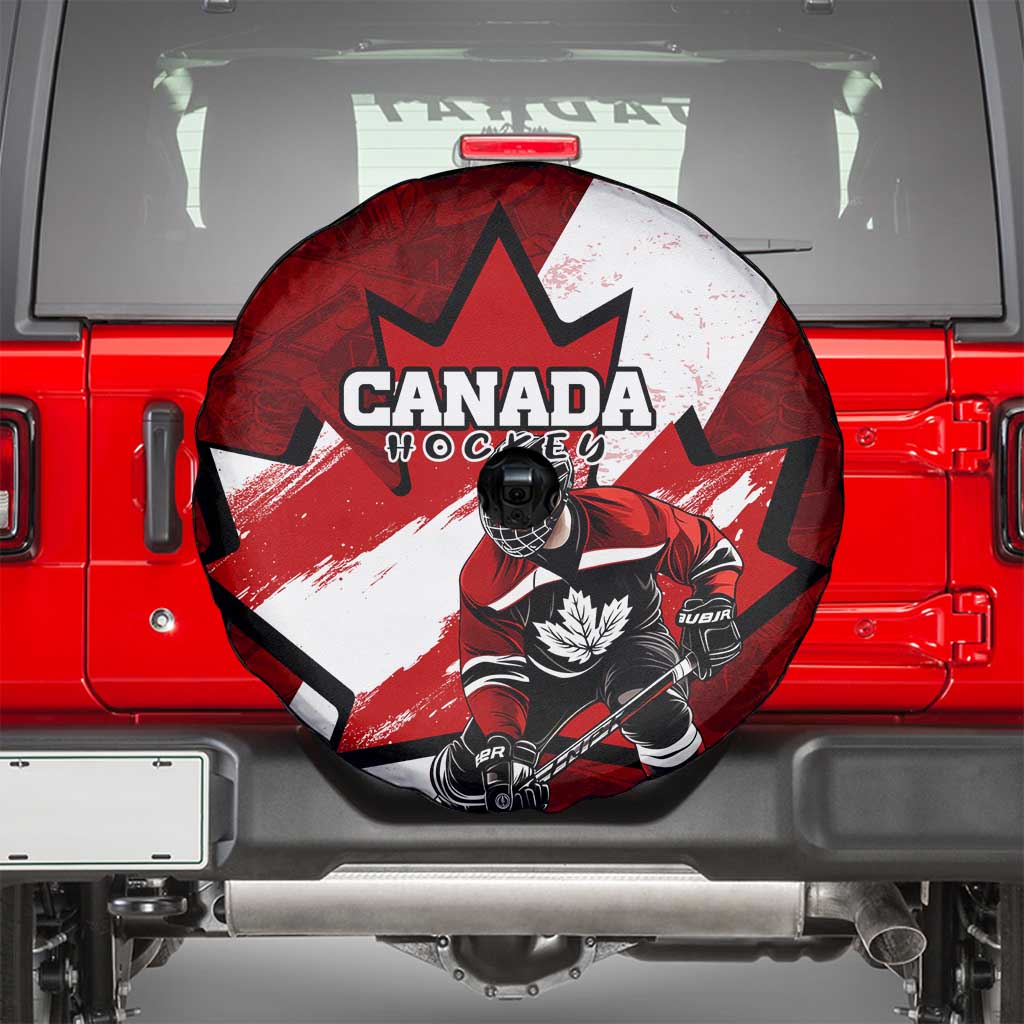 Canada Hockey Warrior Spare Tire Cover Bold Maple Leaf Sports Art