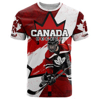 Personalized Canada Hockey Warrior T Shirt Bold Maple Leaf Sports Art