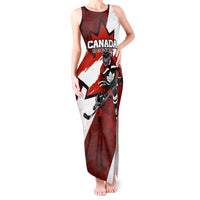 Personalized Canada Hockey Warrior Tank Maxi Dress Bold Maple Leaf Sports Art