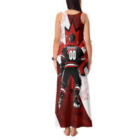 Personalized Canada Hockey Warrior Tank Maxi Dress Bold Maple Leaf Sports Art