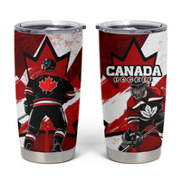 Canada Hockey Warrior Tumbler Cup Bold Maple Leaf Sports Art