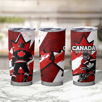 Canada Hockey Warrior Tumbler Cup Bold Maple Leaf Sports Art