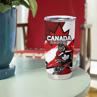 Canada Hockey Warrior Tumbler Cup Bold Maple Leaf Sports Art