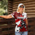Personalized Canada Hockey Warrior Women Polo Shirt Bold Maple Leaf Sports Art