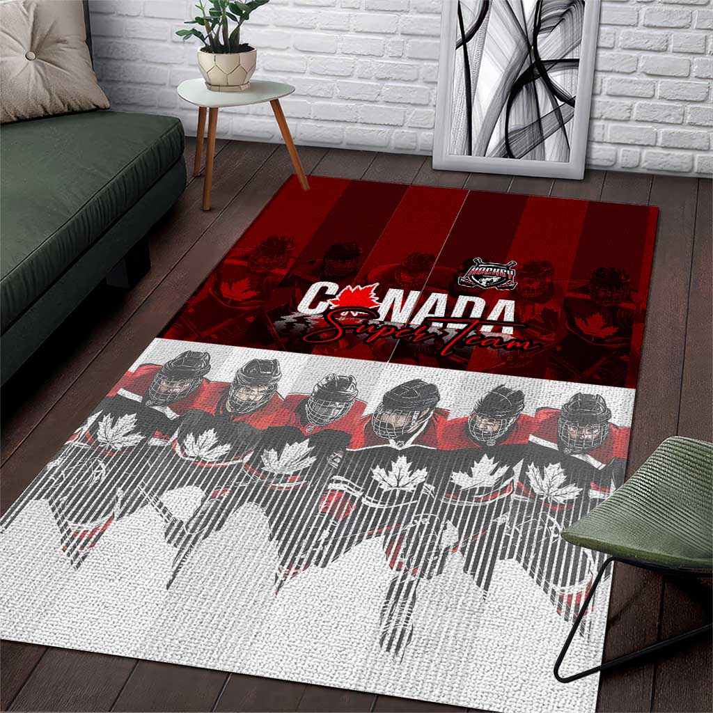 Canada Super Team Area Rug Dynamic Ice Hockey Legacy