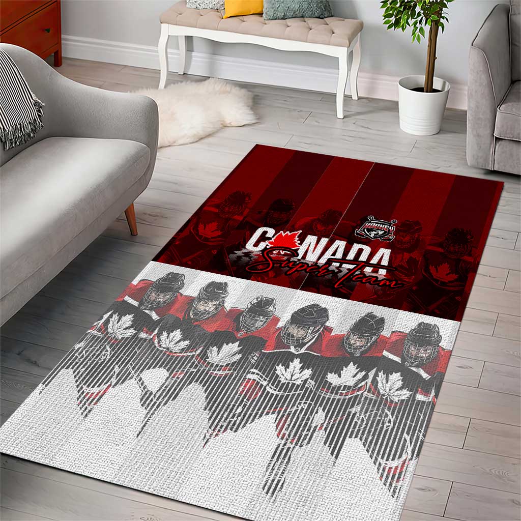 Canada Super Team Area Rug Dynamic Ice Hockey Legacy