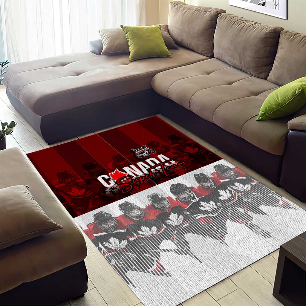 Canada Super Team Area Rug Dynamic Ice Hockey Legacy