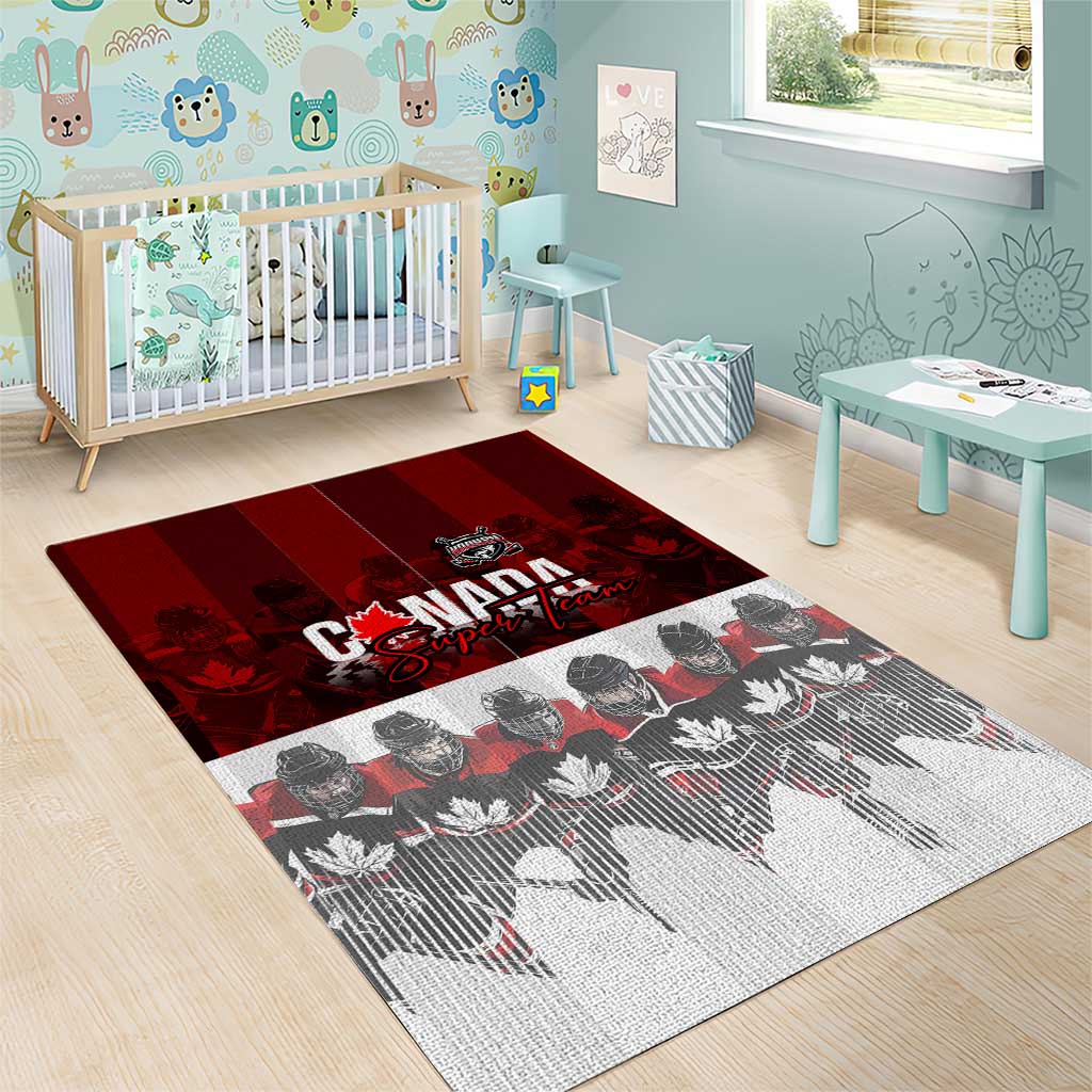 Canada Super Team Area Rug Dynamic Ice Hockey Legacy
