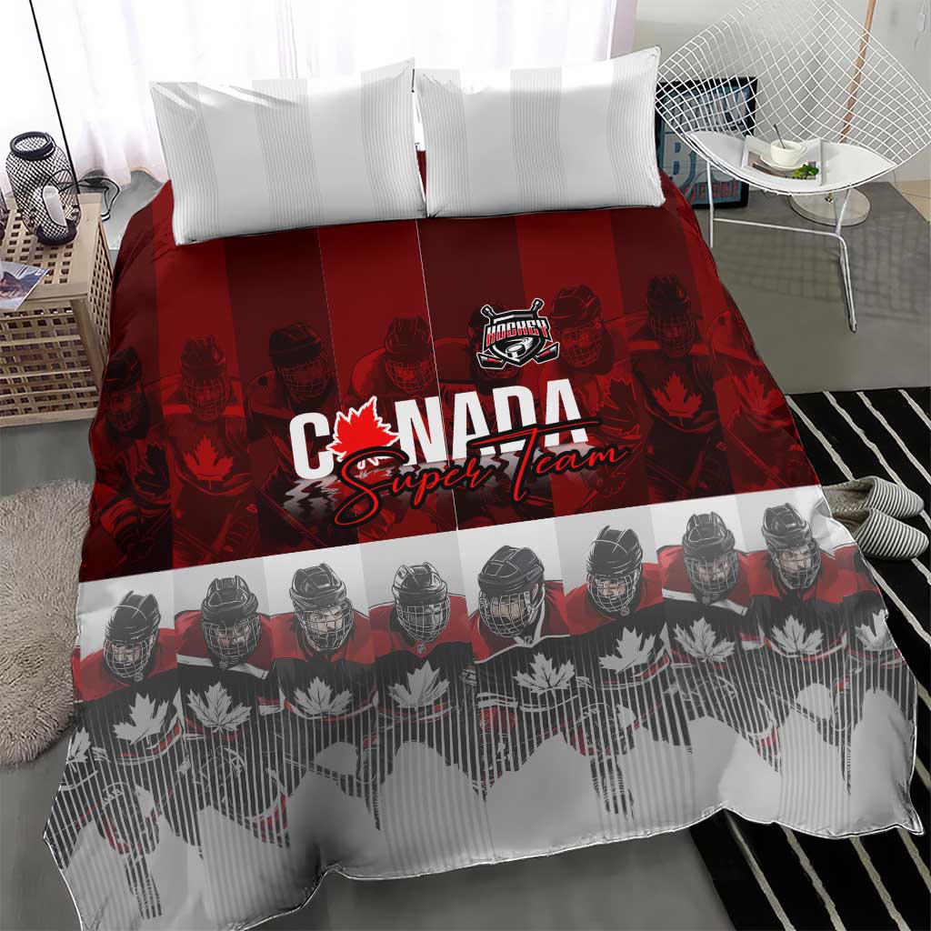 Canada Super Team Bedding Set Dynamic Ice Hockey Legacy