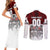 Canada Super Team Couples Matching Short Sleeve Bodycon Dress and Long Sleeve Button Shirt Dynamic Ice Hockey Legacy