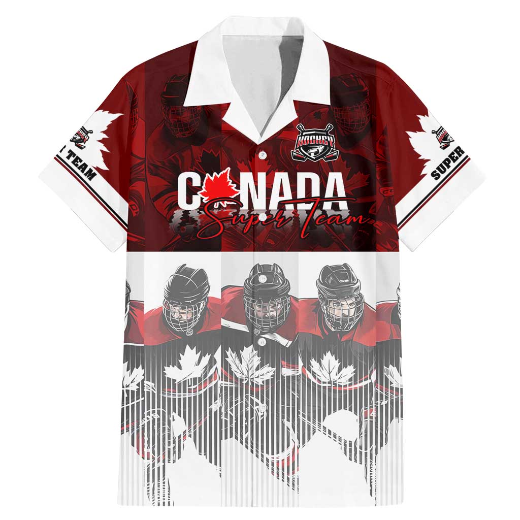 Canada Super Team Family Matching Mermaid Dress and Hawaiian Shirt Dynamic Ice Hockey Legacy