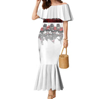 Canada Super Team Family Matching Mermaid Dress and Hawaiian Shirt Dynamic Ice Hockey Legacy