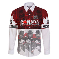 Canada Super Team Family Matching Puletasi and Hawaiian Shirt Dynamic Ice Hockey Legacy