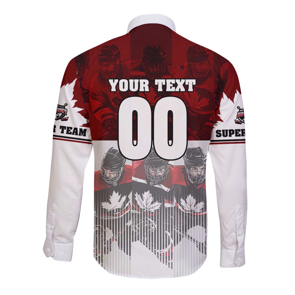 Canada Super Team Long Sleeve Button Shirt Dynamic Ice Hockey Legacy