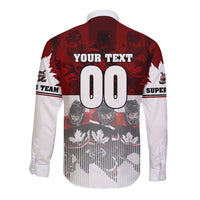 Canada Super Team Long Sleeve Button Shirt Dynamic Ice Hockey Legacy
