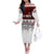 Canada Super Team Off The Shoulder Long Sleeve Dress Dynamic Ice Hockey Legacy