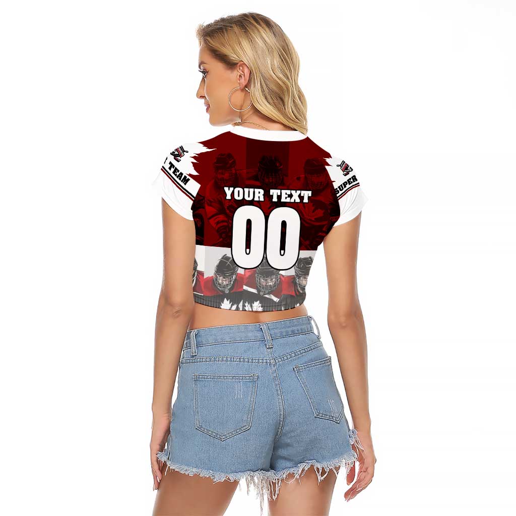 Canada Super Team Raglan Cropped T Shirt Dynamic Ice Hockey Legacy