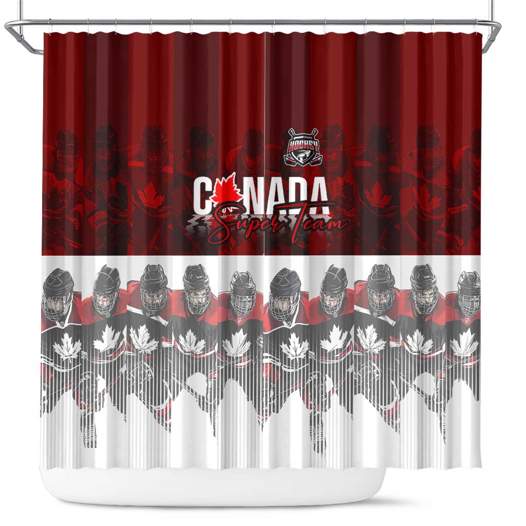 Canada Super Team Shower Curtain Dynamic Ice Hockey Legacy