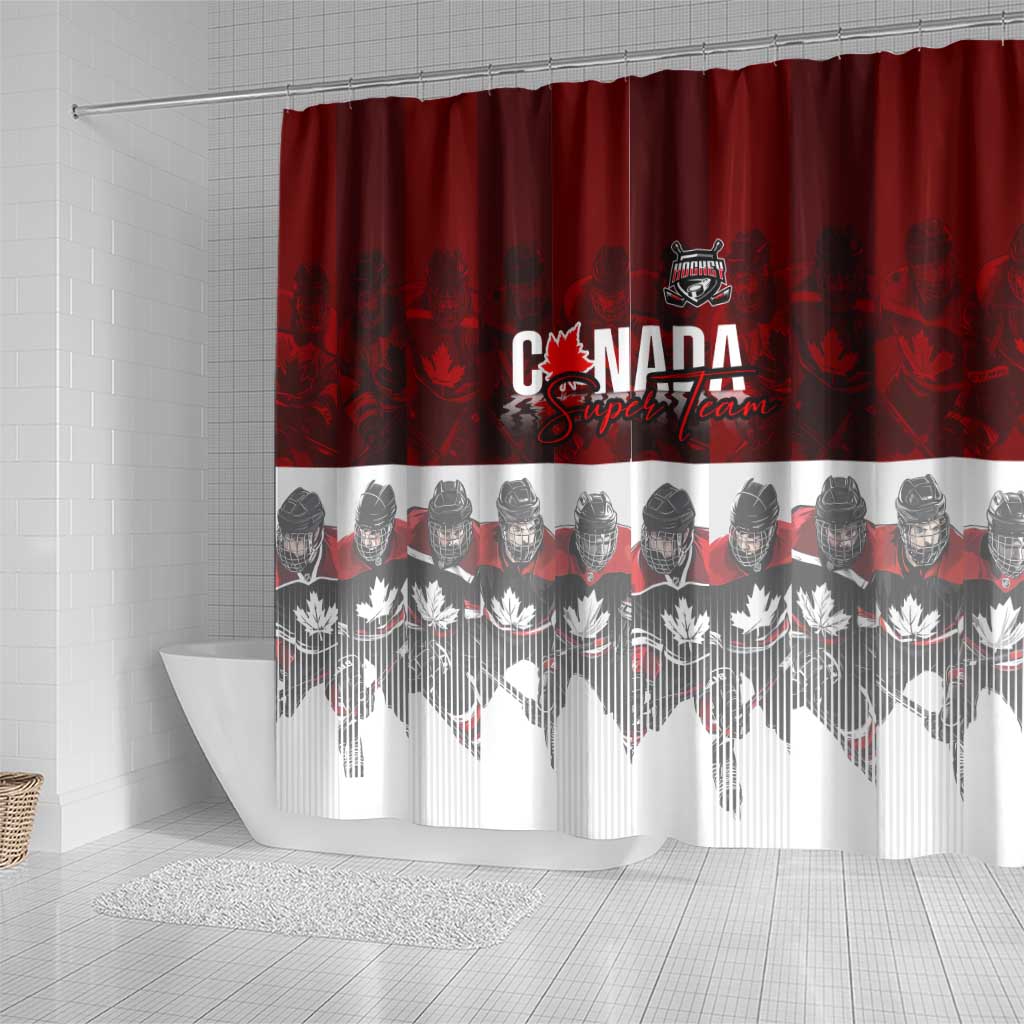 Canada Super Team Shower Curtain Dynamic Ice Hockey Legacy