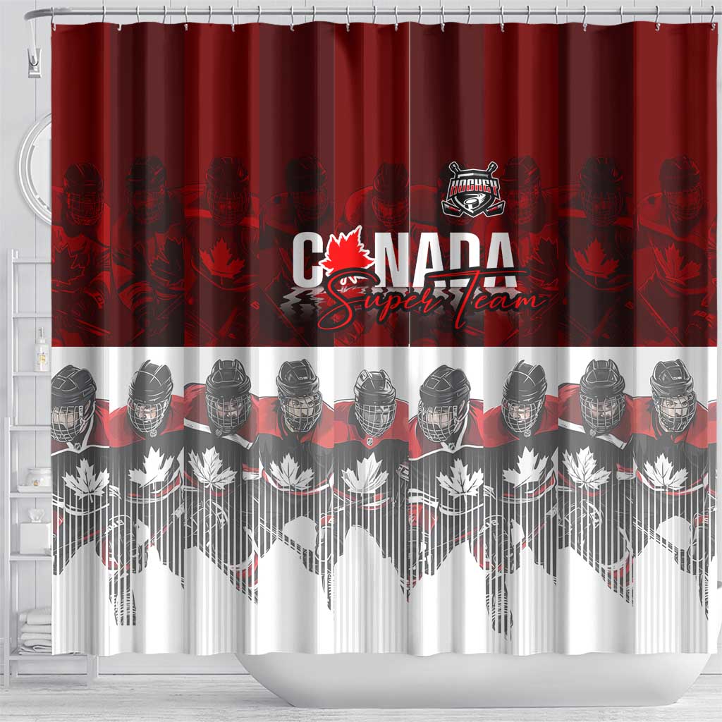 Canada Super Team Shower Curtain Dynamic Ice Hockey Legacy