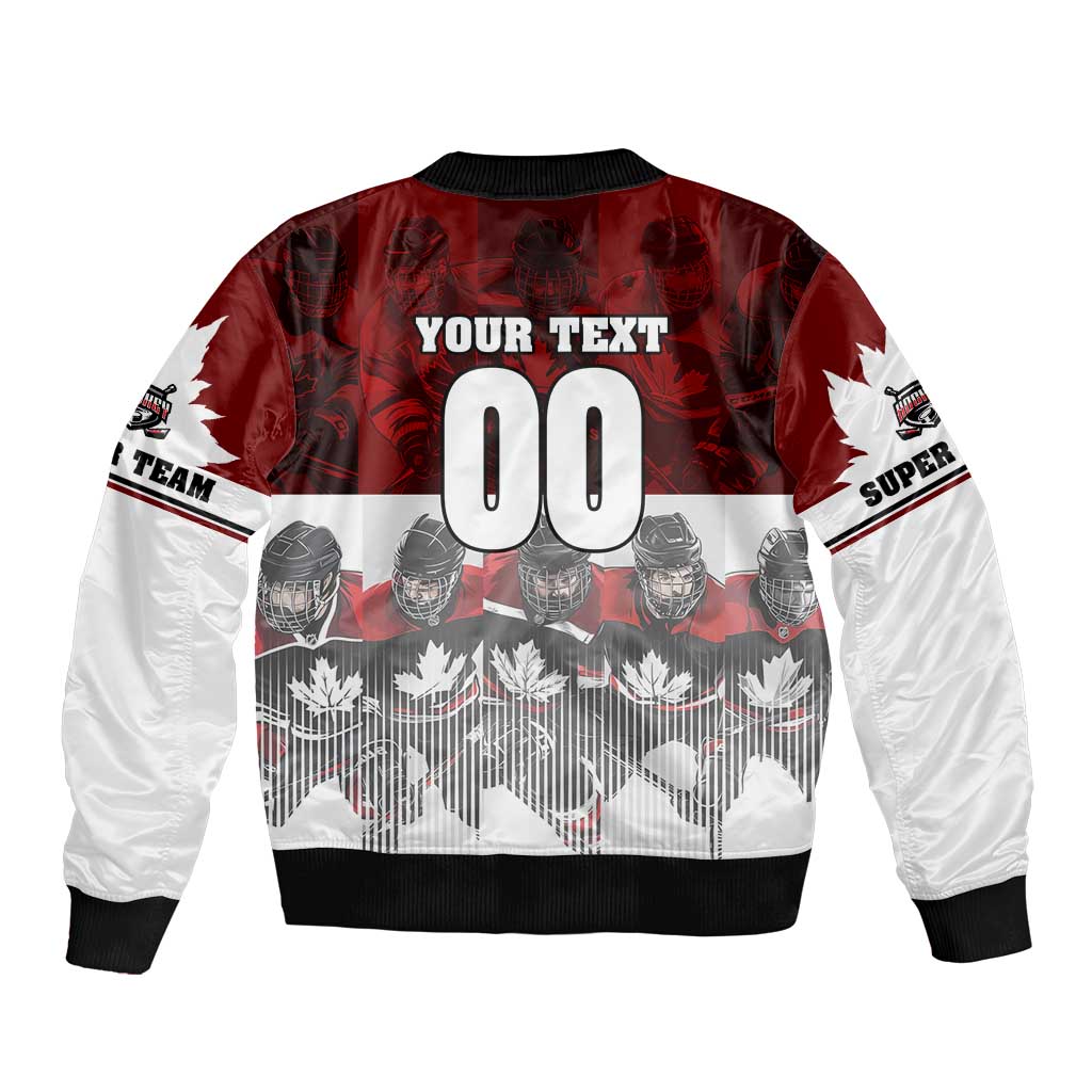 Canada Super Team Sleeve Zip Bomber Jacket Dynamic Ice Hockey Legacy