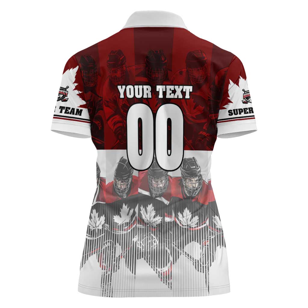 Canada Super Team Women Polo Shirt Dynamic Ice Hockey Legacy