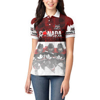 Canada Super Team Women Polo Shirt Dynamic Ice Hockey Legacy
