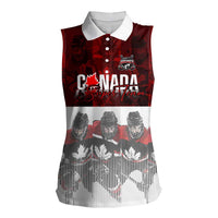 Canada Super Team Women Sleeveless Polo Shirt Dynamic Ice Hockey Legacy