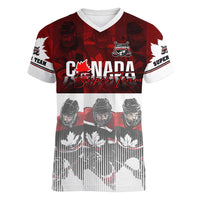 Canada Super Team Women V-Neck T-Shirt Dynamic Ice Hockey Legacy