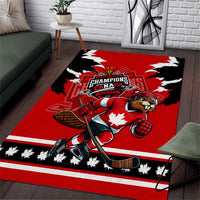 Champions Canada Hockey Area Rug Fierce Beaver on Ice