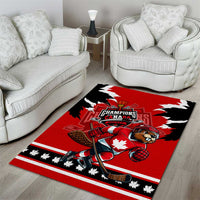 Champions Canada Hockey Area Rug Fierce Beaver on Ice
