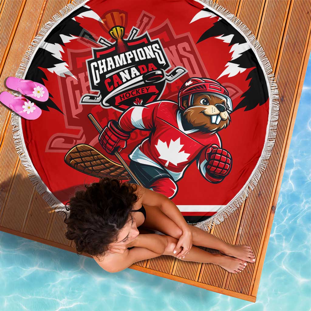 Champions Canada Hockey Beach Blanket Fierce Beaver on Ice