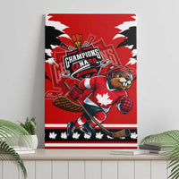 Champions Canada Hockey Canvas Wall Art Fierce Beaver on Ice
