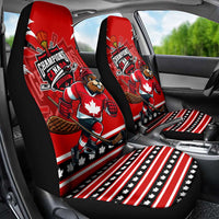 Champions Canada Hockey Car Seat Cover Fierce Beaver on Ice