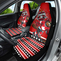 Champions Canada Hockey Car Seat Cover Fierce Beaver on Ice
