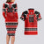 Personalized Champions Canada Hockey Couples Matching Long Sleeve Bodycon Dress and Hawaiian Shirt Fierce Beaver on Ice
