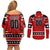 Personalized Champions Canada Hockey Couples Matching Off Shoulder Short Dress and Long Sleeve Button Shirt Fierce Beaver on Ice