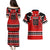 Personalized Champions Canada Hockey Couples Matching Puletasi and Hawaiian Shirt Fierce Beaver on Ice