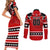 Personalized Champions Canada Hockey Couples Matching Short Sleeve Bodycon Dress and Long Sleeve Button Shirt Fierce Beaver on Ice
