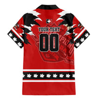 Personalized Champions Canada Hockey Family Matching Mermaid Dress and Hawaiian Shirt Fierce Beaver on Ice