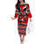 Personalized Champions Canada Hockey Family Matching Off The Shoulder Long Sleeve Dress and Hawaiian Shirt Fierce Beaver on Ice