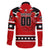 Personalized Champions Canada Hockey Family Matching Short Sleeve Bodycon Dress and Hawaiian Shirt Fierce Beaver on Ice