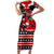 Personalized Champions Canada Hockey Family Matching Short Sleeve Bodycon Dress and Hawaiian Shirt Fierce Beaver on Ice
