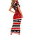 Personalized Champions Canada Hockey Family Matching Short Sleeve Bodycon Dress and Hawaiian Shirt Fierce Beaver on Ice