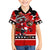 Personalized Champions Canada Hockey Family Matching Short Sleeve Bodycon Dress and Hawaiian Shirt Fierce Beaver on Ice