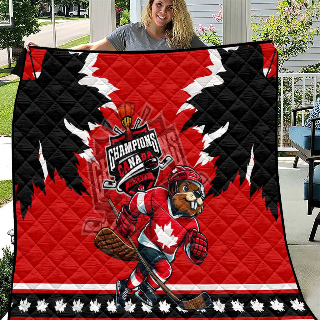 Champions Canada Hockey Quilt Fierce Beaver on Ice