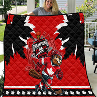Champions Canada Hockey Quilt Fierce Beaver on Ice